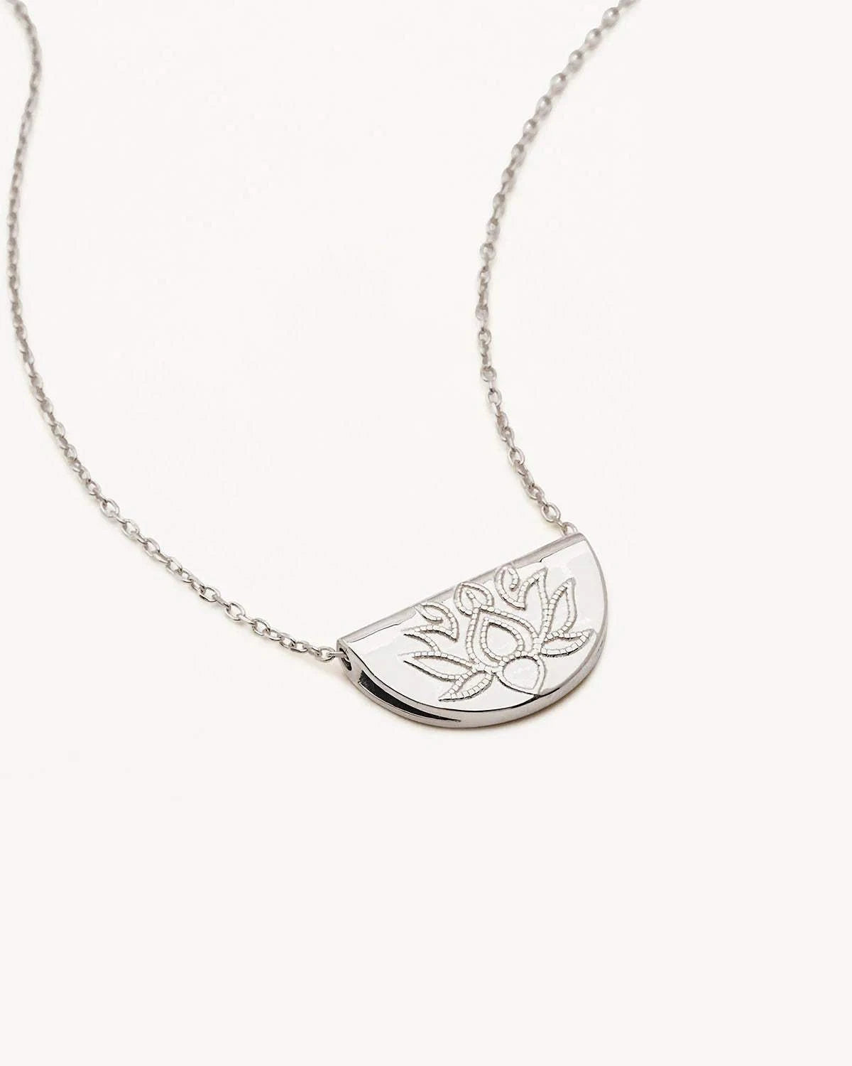 By Charlotte Lotus Short Necklace Sterling Silver