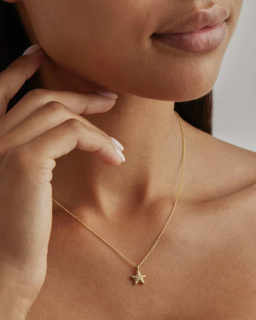 By Charlotte 18k Gold Vermeil By the Sea Starfish Necklace