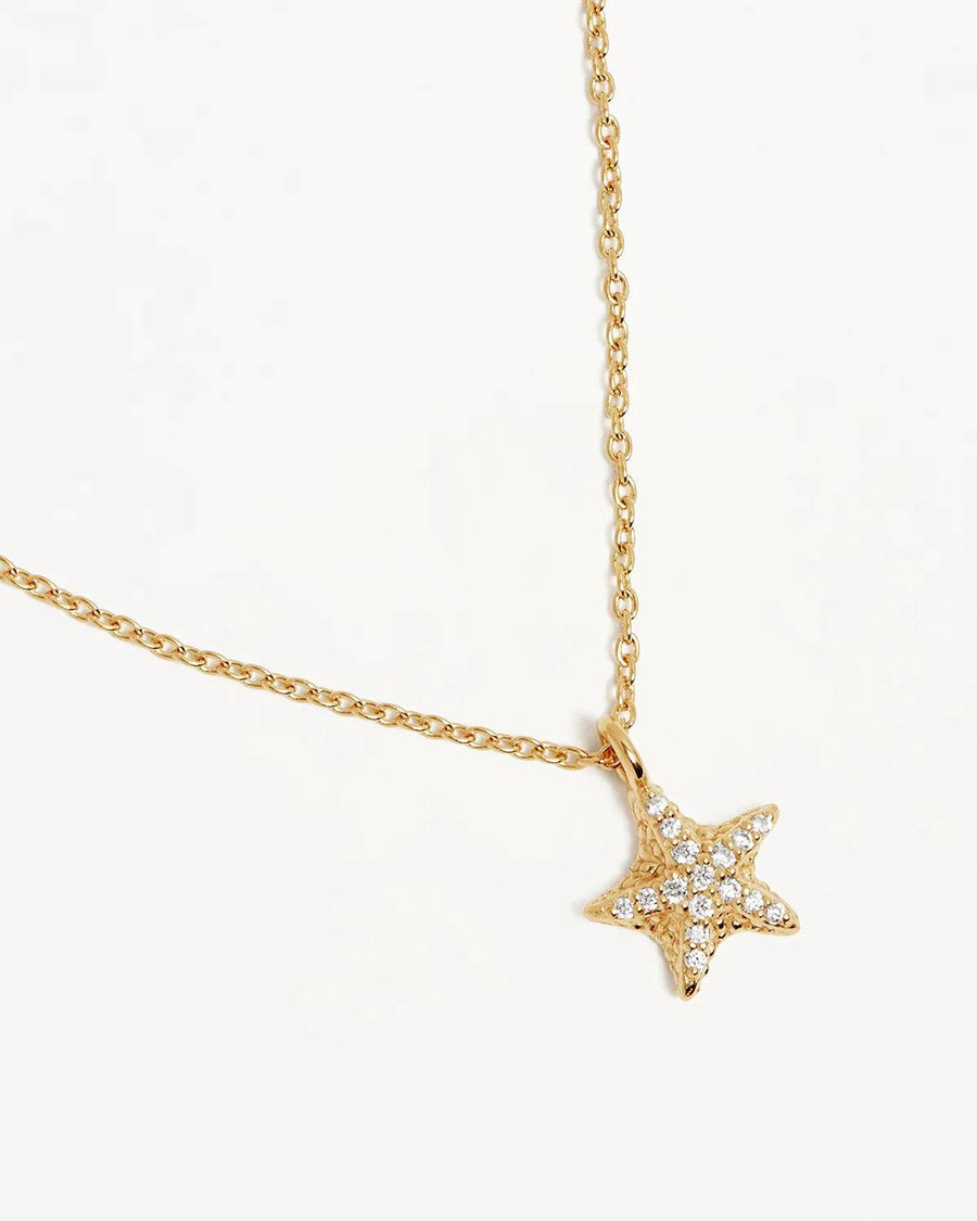 By Charlotte 18k Gold Vermeil By the Sea Starfish Necklace