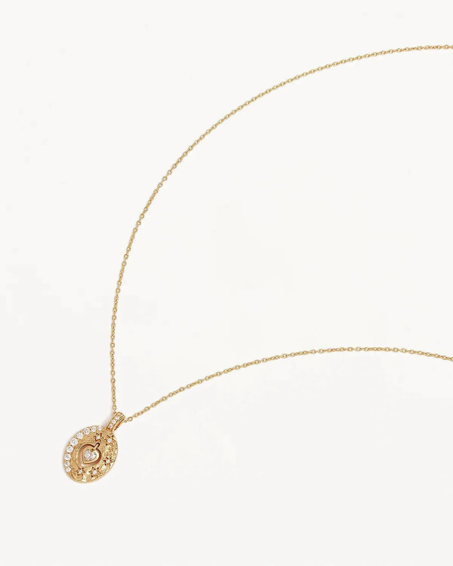 By Charlotte Love You To the Moon And Back Necklace 18kt Gold Vermeil