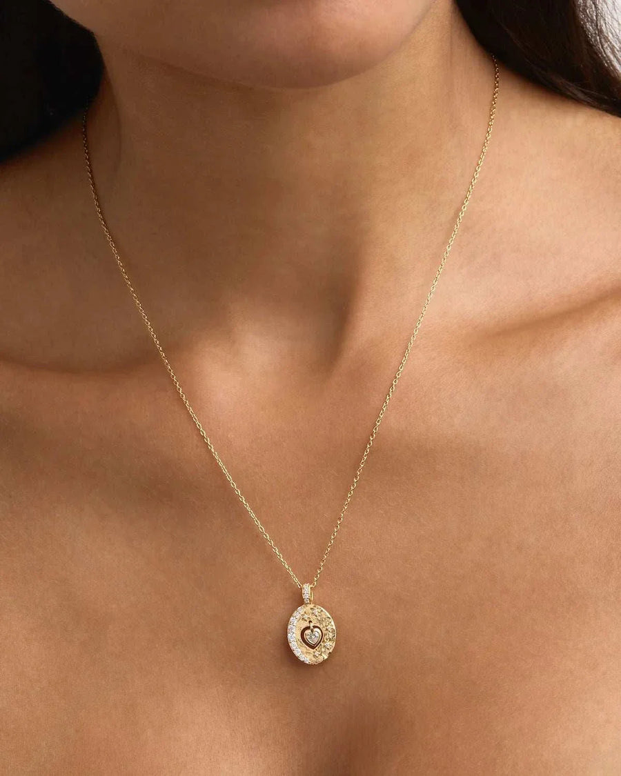 By Charlotte Love You To the Moon And Back Necklace 18kt Gold Vermeil