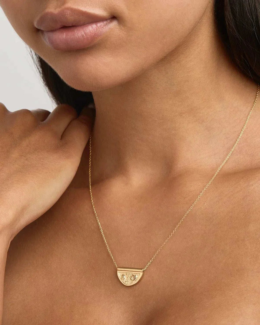 By Charlotte Blooming Together Necklace 18k Gold Vermeil