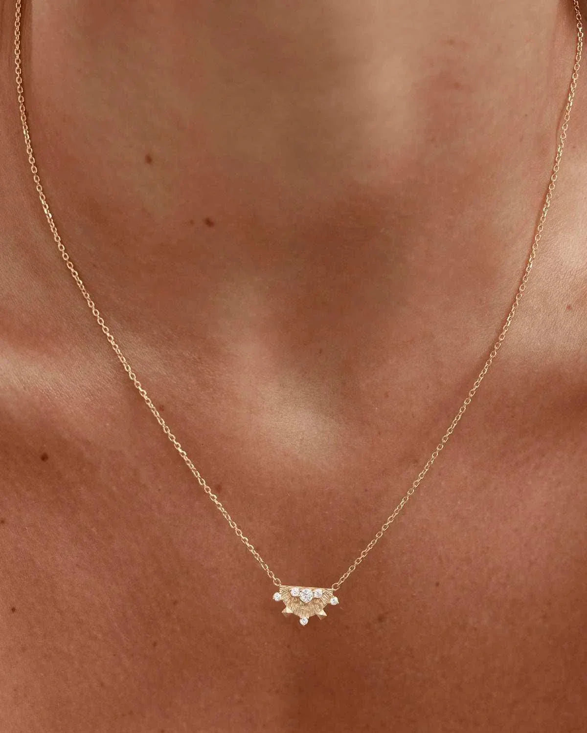 By Charlotte Lotus Rain Necklace 18k Gold Vermeil