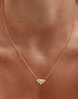 By Charlotte Lotus Rain Necklace 18k Gold Vermeil