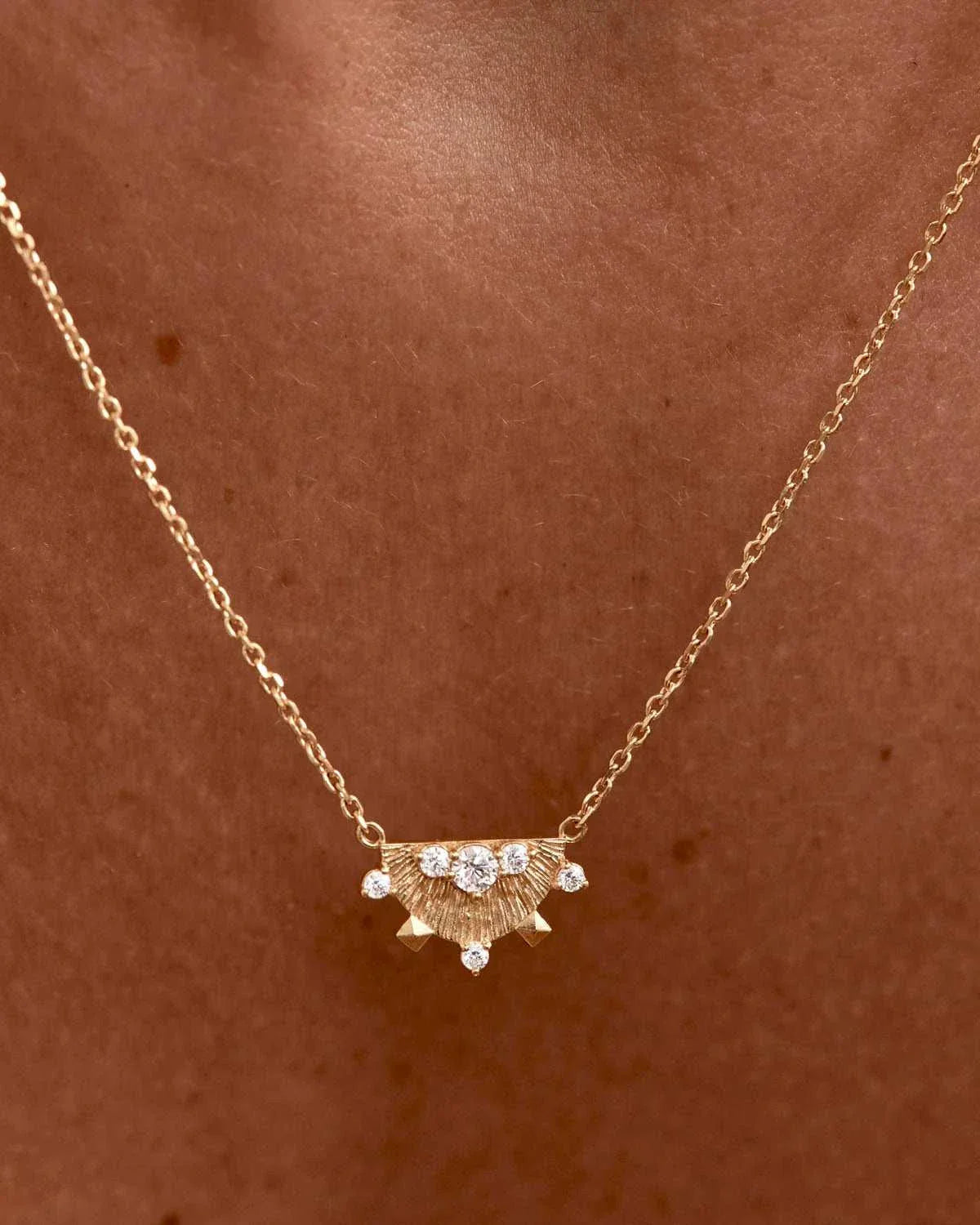 By Charlotte Lotus Rain Necklace 18k Gold Vermeil