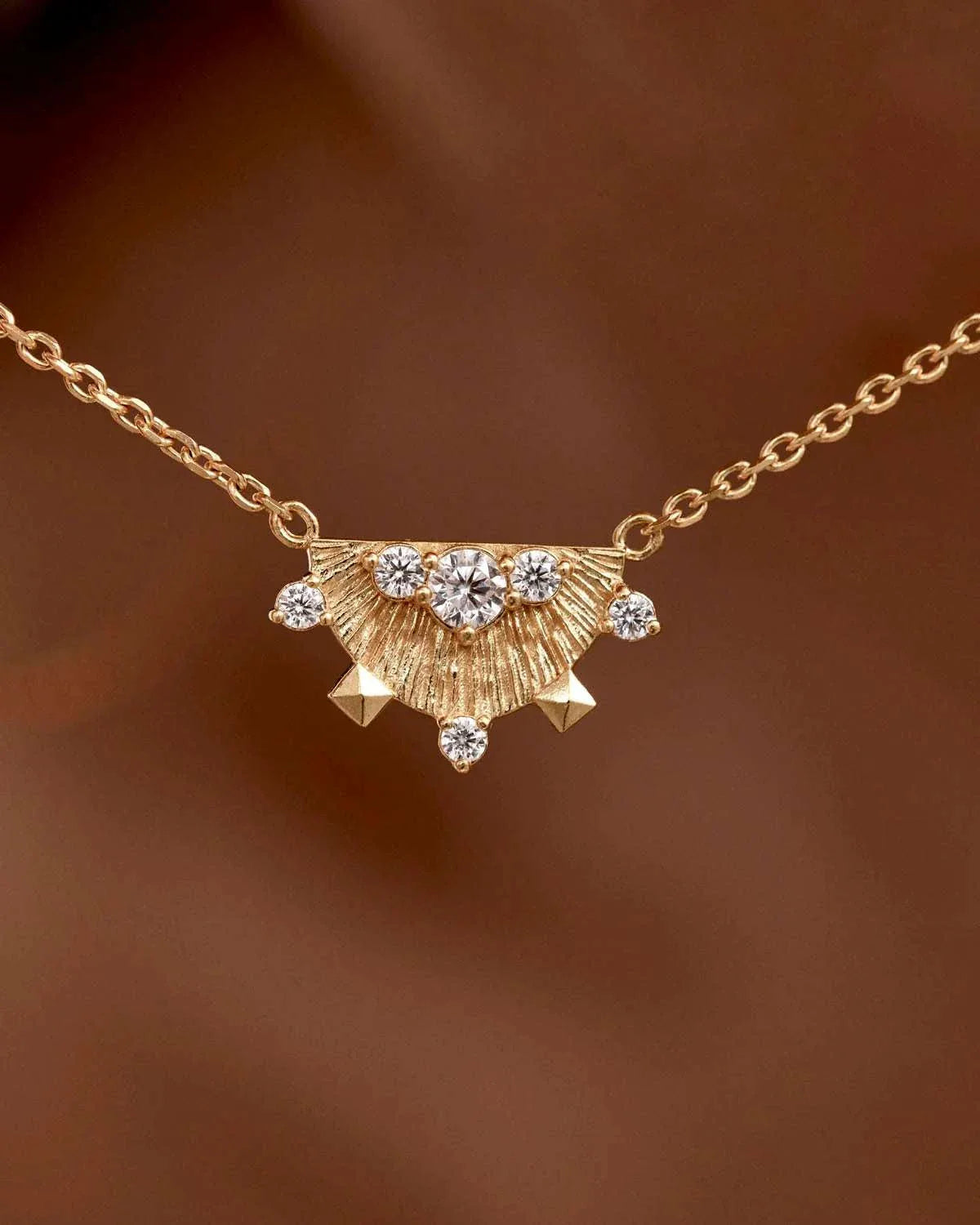 By Charlotte Lotus Rain Necklace 18k Gold Vermeil