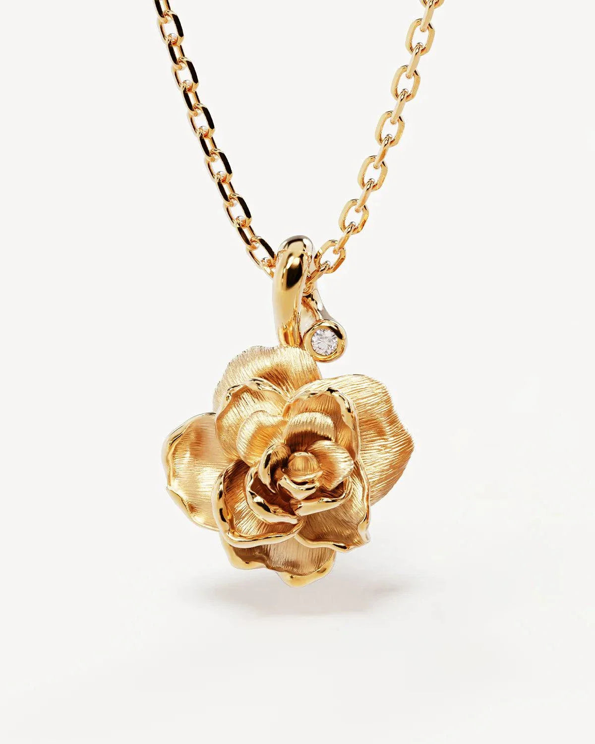 By Charlotte Birth Flower Rose June 18k Gold Vermeil