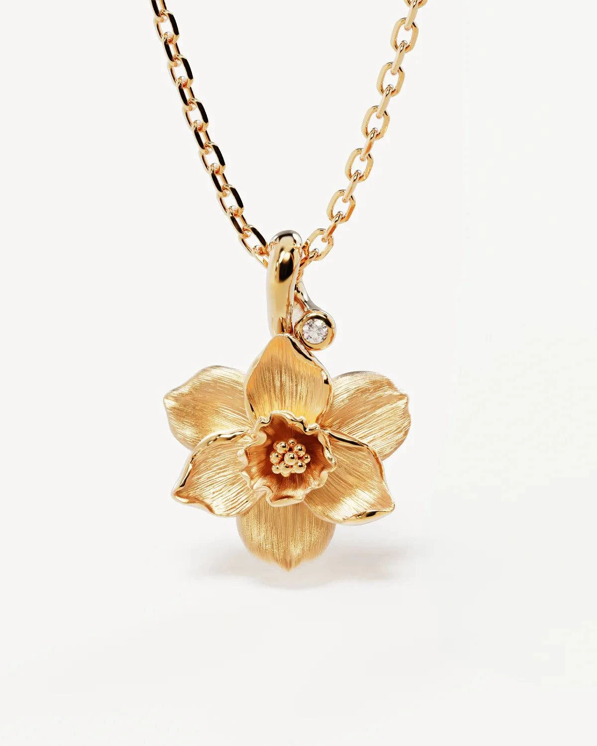By Charlotte Birth Flower Narcissus December 18k Gold Vermeil