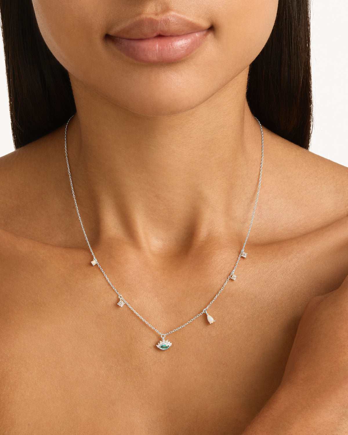 By Charlotte Hope and Protection Necklace 18' Sterling Silver