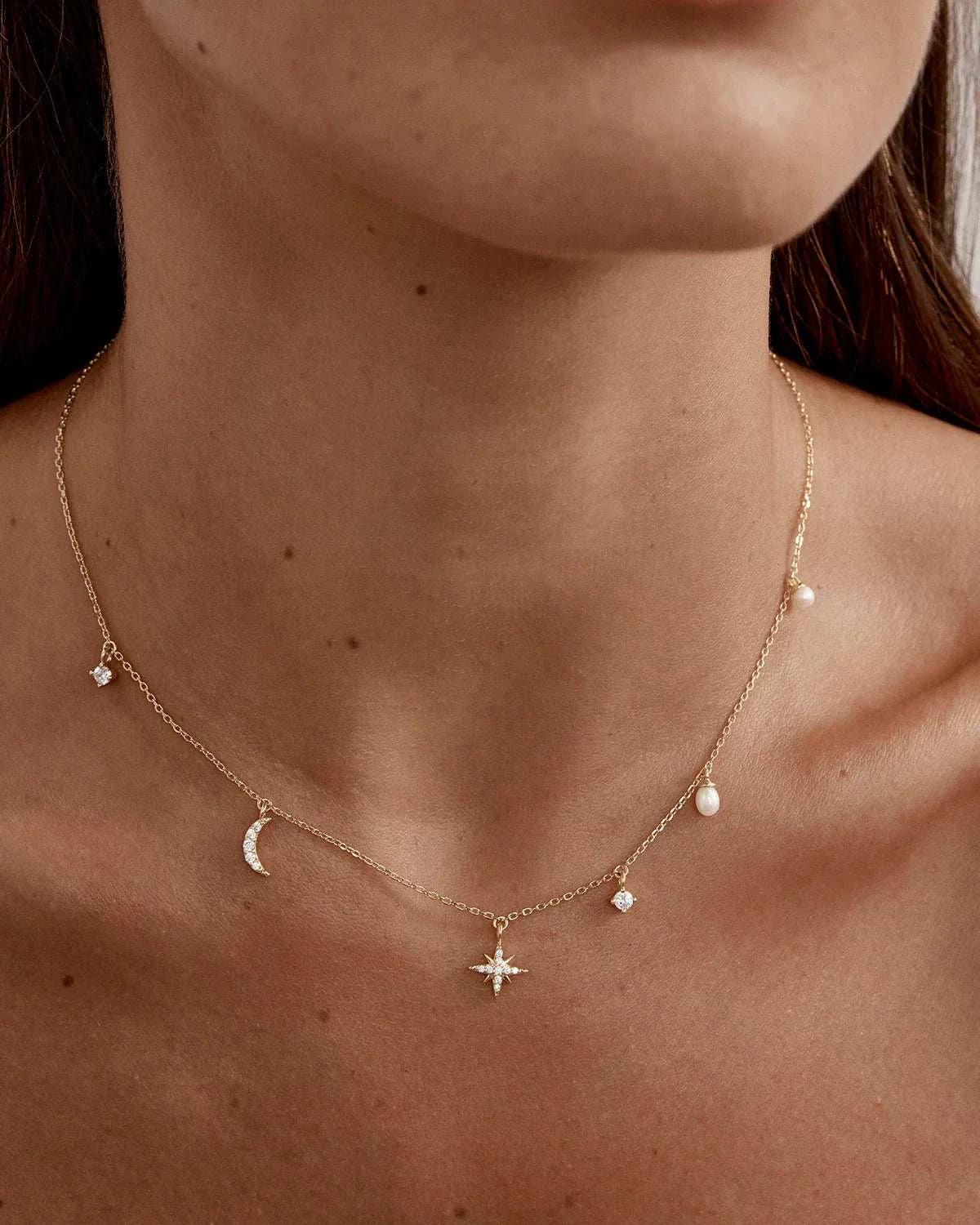 By Charlotte Celestial Skies Charm Choker 18k Gold Vermeil