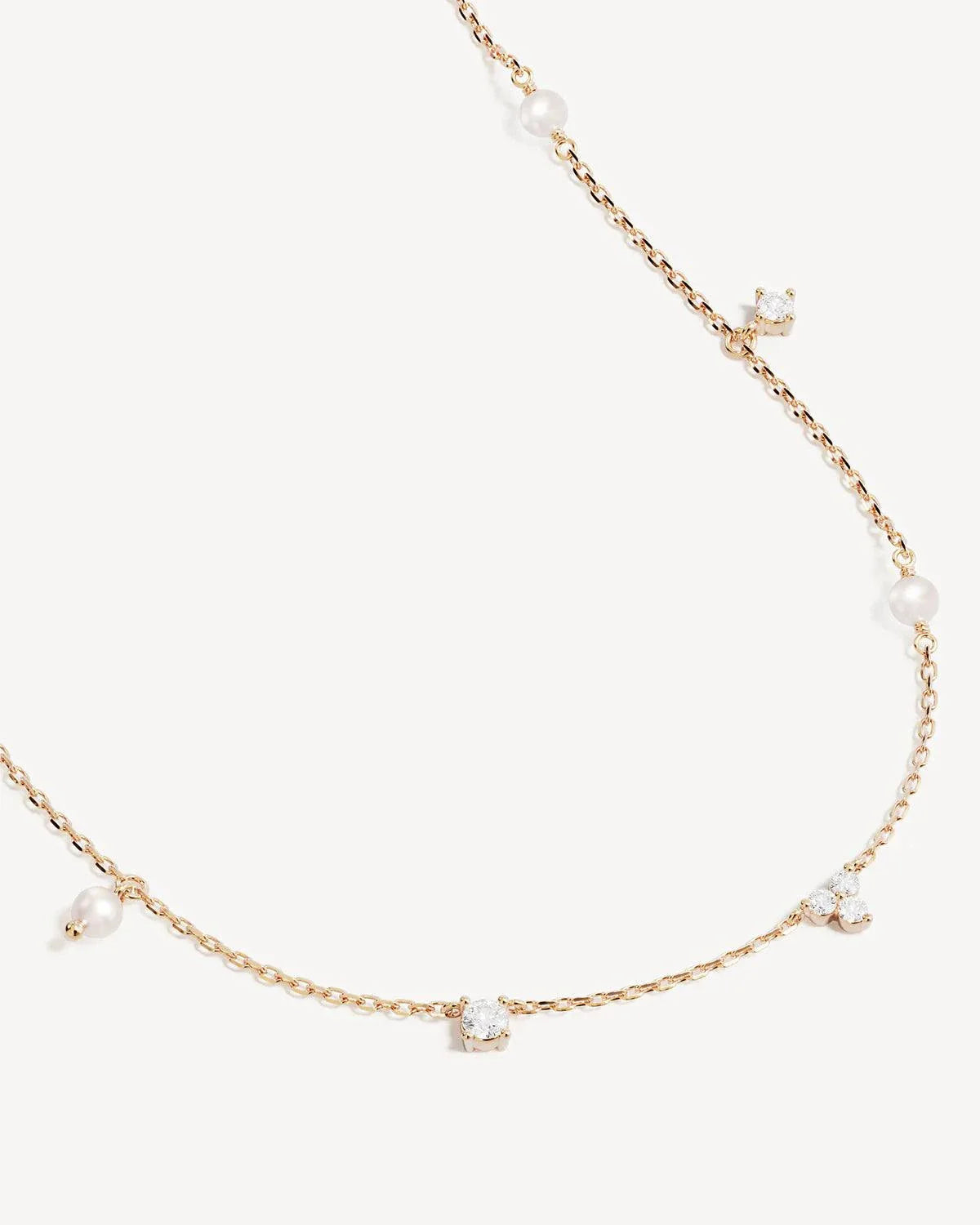 By Charlotte Moonlit Bloom Pearl Choker 18k Gold Vermeil