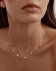 By Charlotte Moonlit Bloom Pearl Choker Sterling Silver