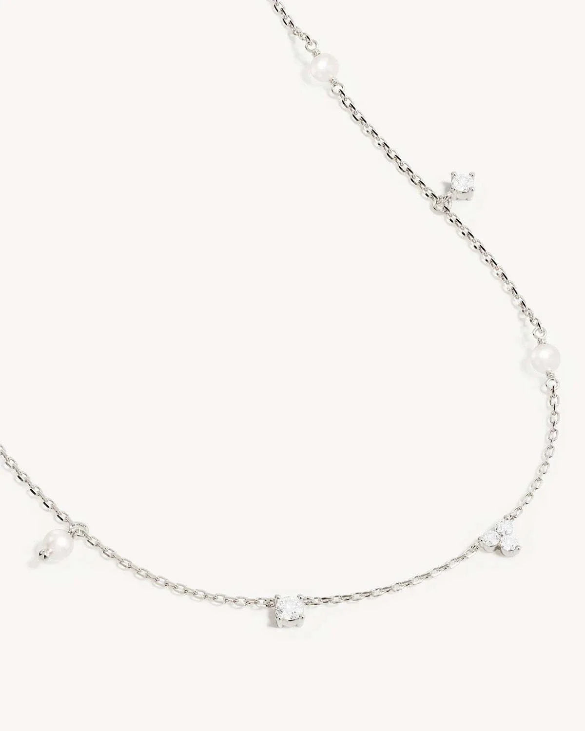 By Charlotte Moonlit Bloom Pearl Choker Sterling Silver