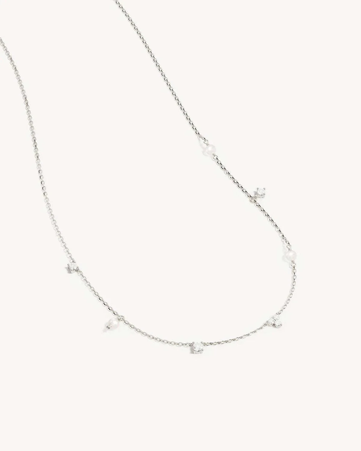 By Charlotte Moonlit Bloom Pearl Choker Sterling Silver