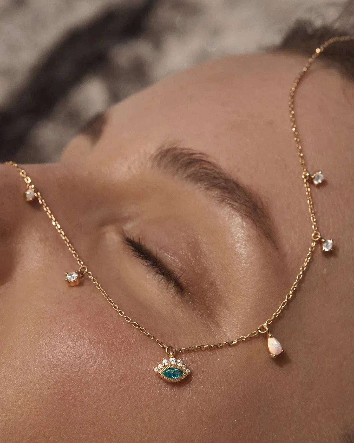 By Charlotte Hope and Protection Necklace 18' Gold Vermeil