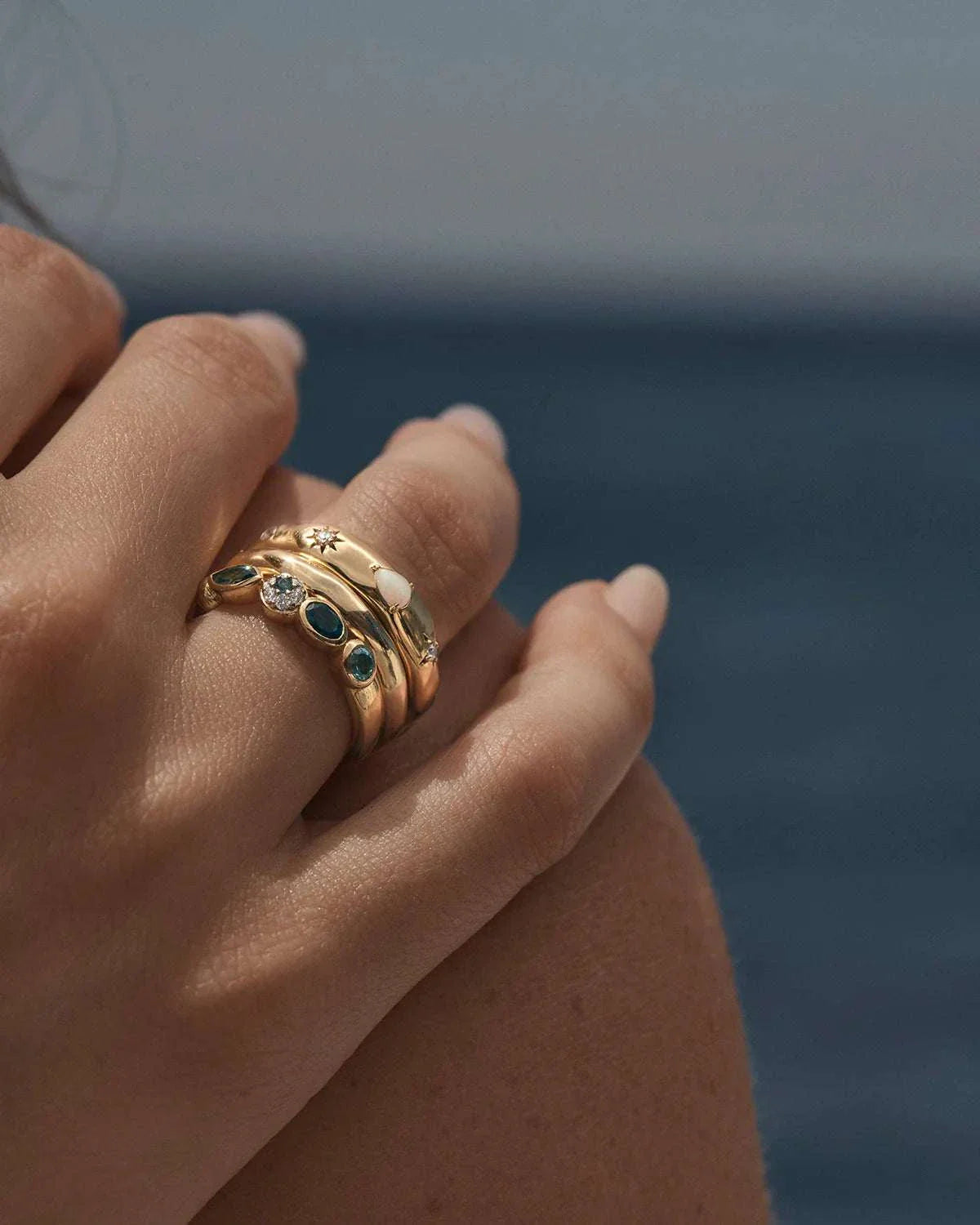 By Charlotte Hope and Protection Ring Gold Vermeil