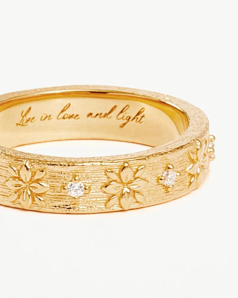 By Charlotte Live in Grace Ring Gold Vermeil