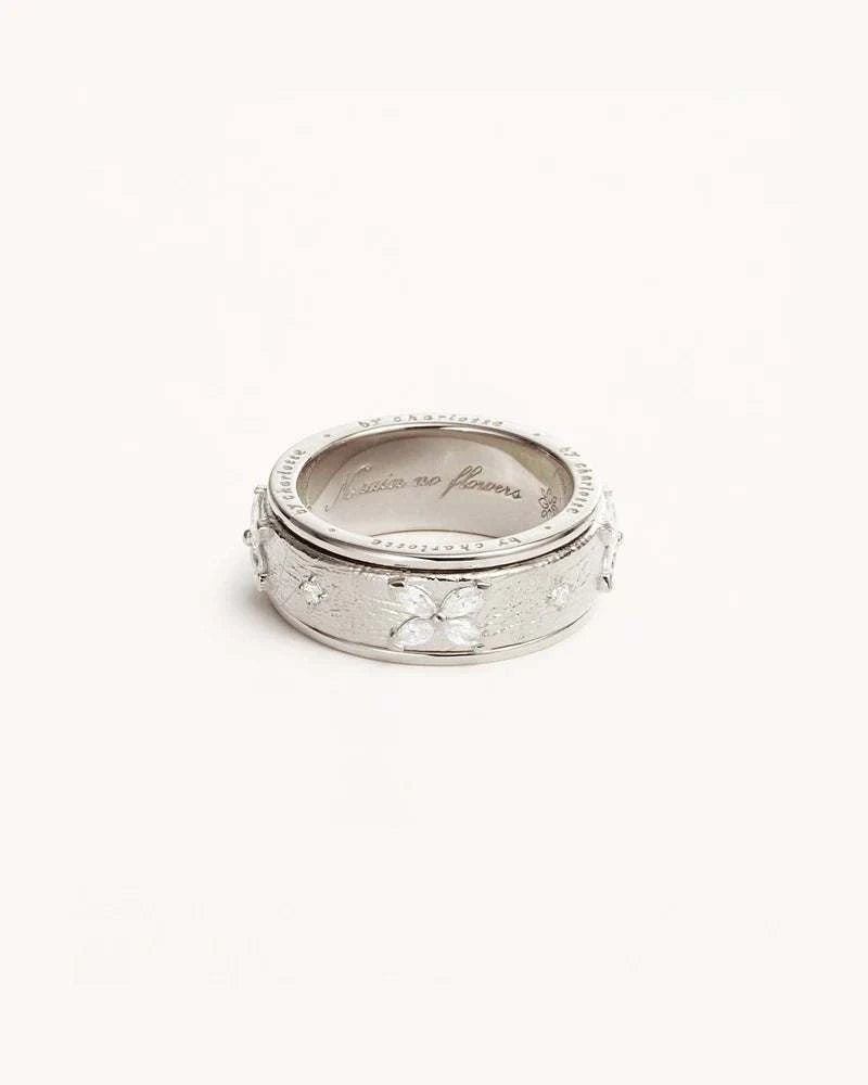 Flowers Spinning Meditation Ring