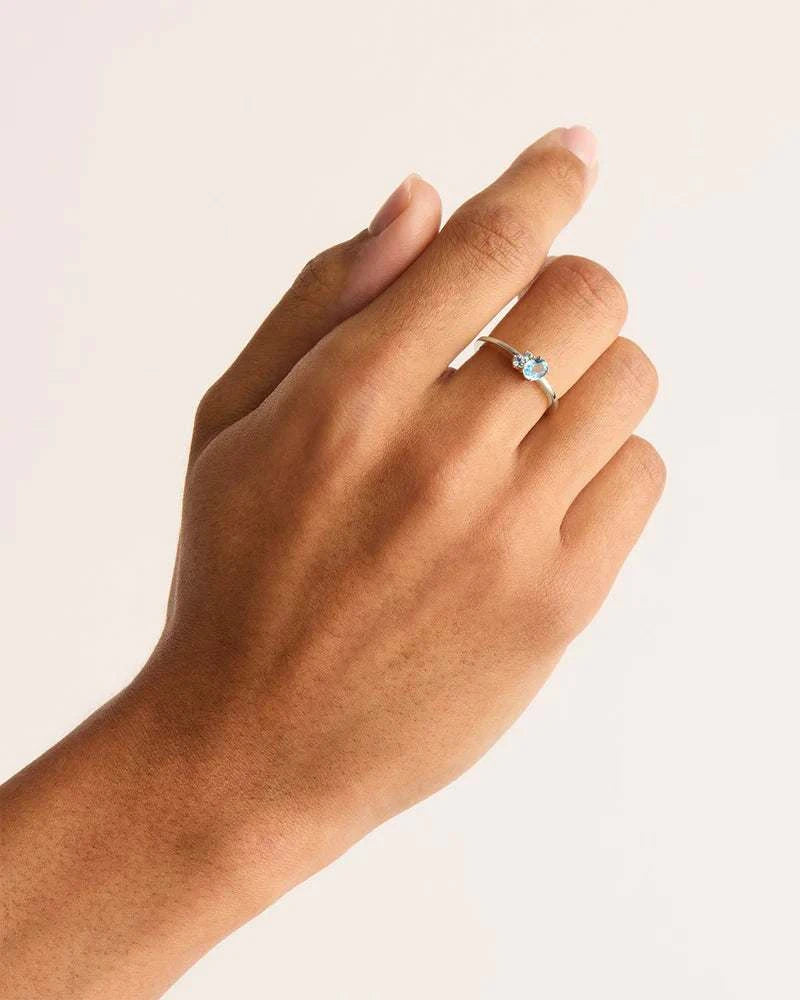 Charlotte Sterling Silver Kindred March Birthstone Ring