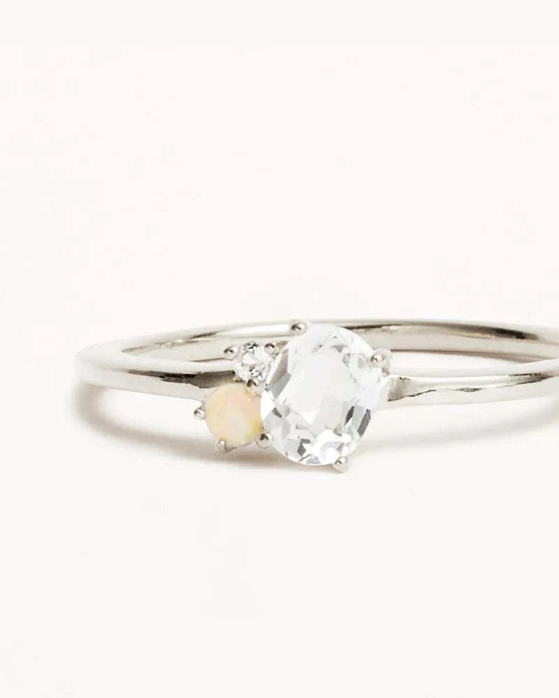 Charlotte Sterling Silver Kindred April Birthstone Ring
