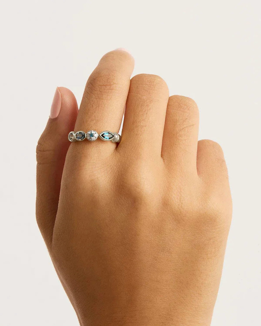 By Charlotte Sterling Silver Magic Of Eye Crystal Ring