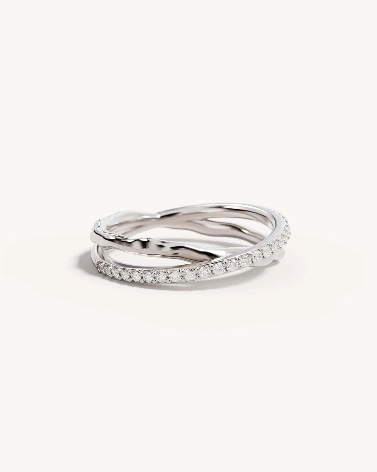 By Charlotte Entwined Hearts Statement Ring Sterling Silver