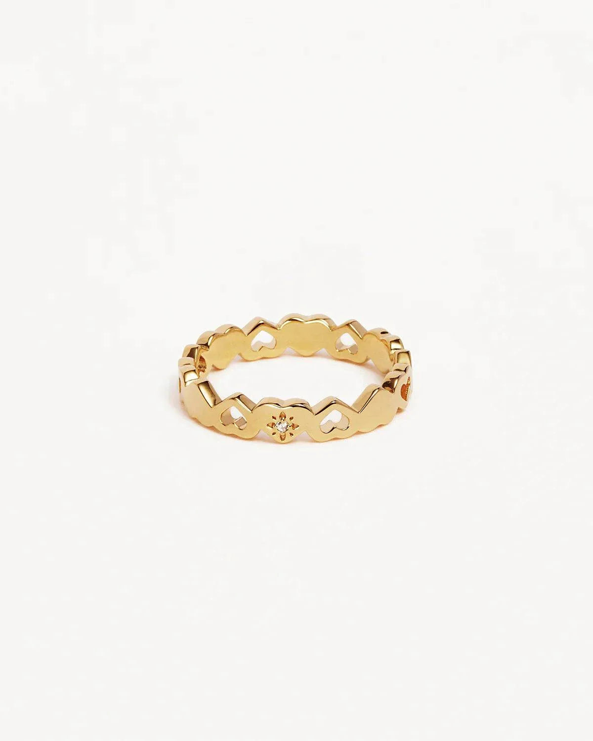 By Charlotte 18k Gold Vermeil Connected Hearts Ring