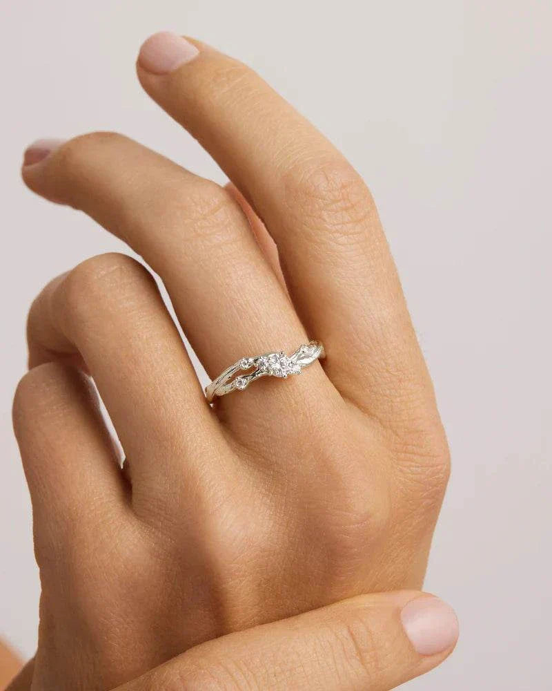 By Charlotte Bloom No Rain No Flowers Ring Sterling Silver 