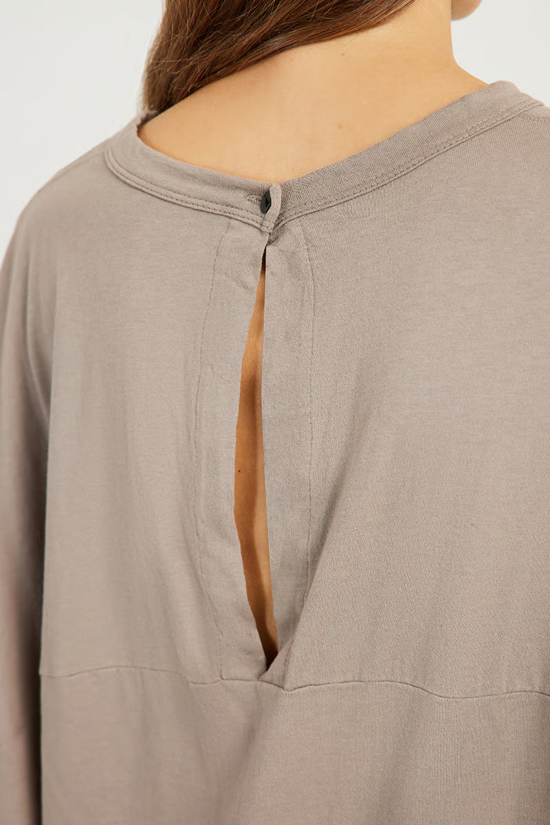 Bassike Circle T Shirt Acid Taupe