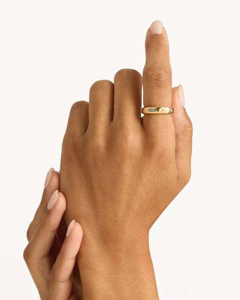 By Charlotte Hope and Protection Ring Gold Vermeil