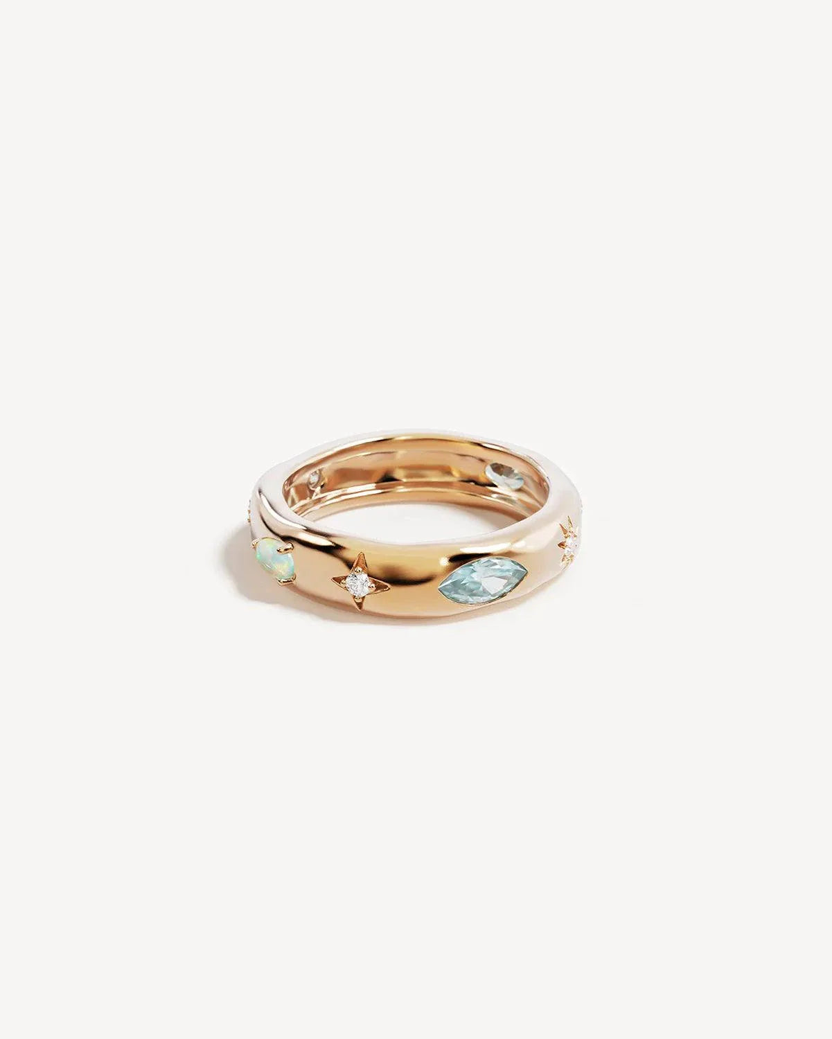 By Charlotte Hope and Protection Ring Gold Vermeil