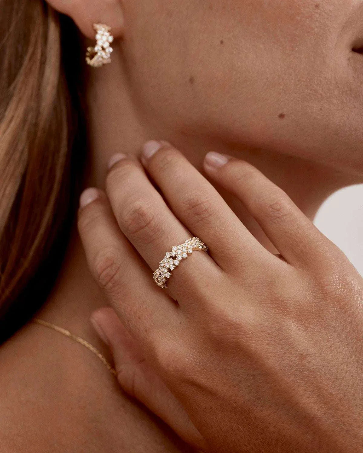 By Charlotte Crystal Dust Bold Ring 18k Vermeil Gold