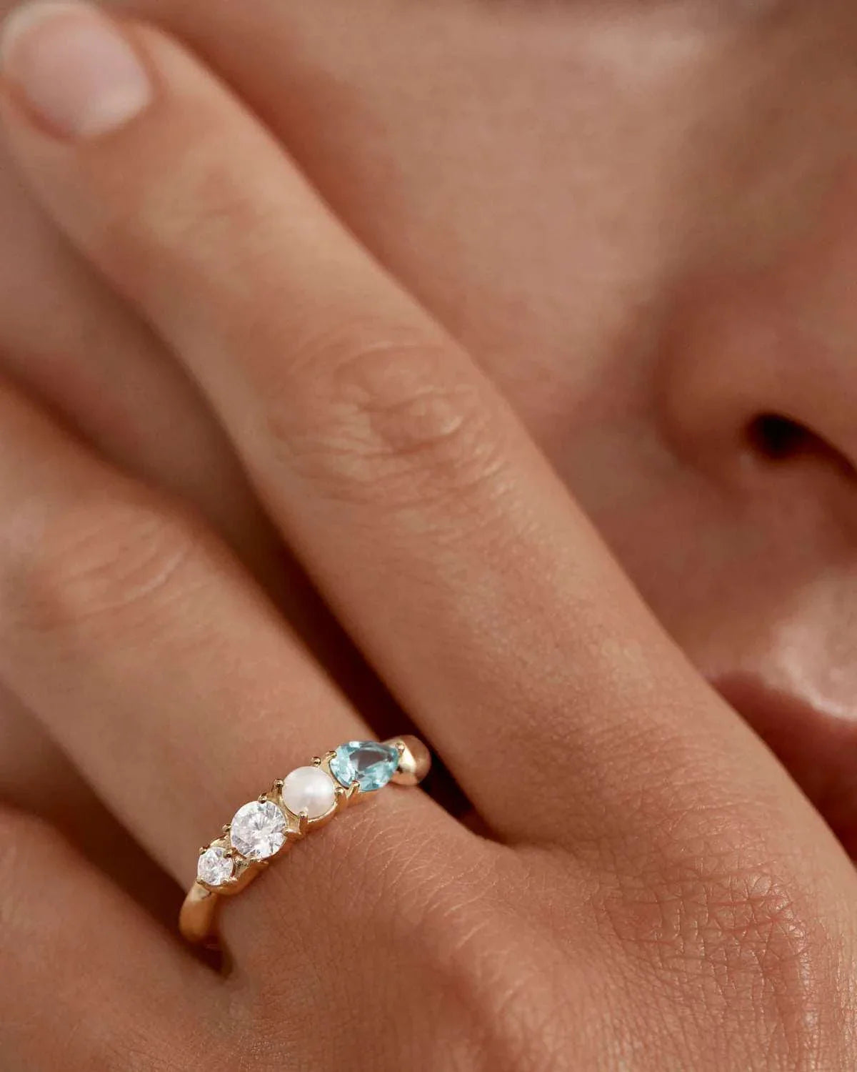 By Charlotte Breathe In Stillness Ring 18k Gold Vermeil