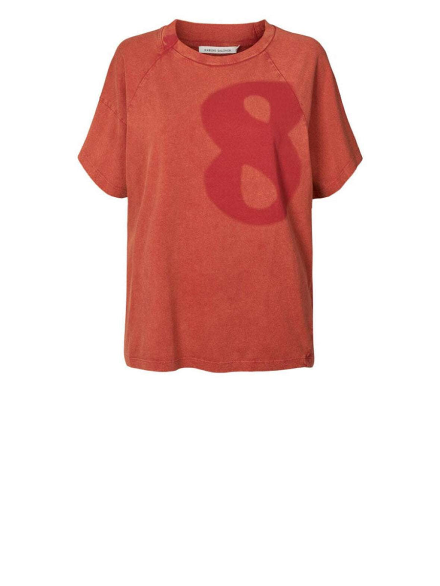 Rabens Saloner Ary Boxy T Shirt Hibiscus
