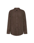Rowie Ramona Silk Long Sleeve Shirt Cacao Spot