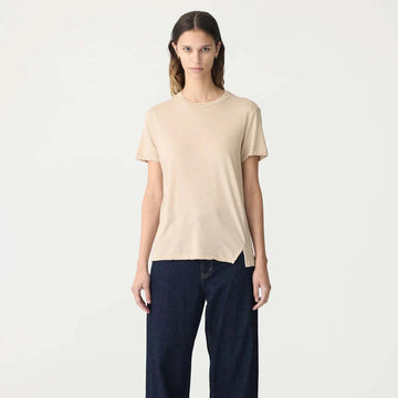 Bassike Regular Classic Short Sleeve T Shirt Dune