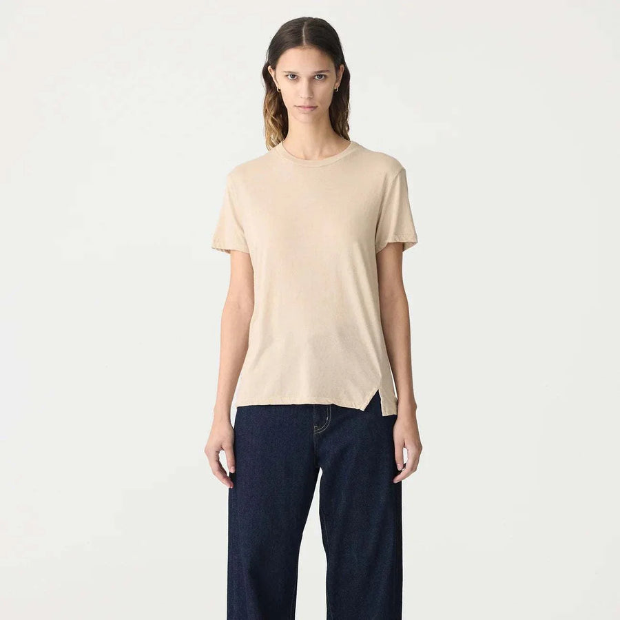 Bassike Regular Classic Short Sleeve T Shirt Dune