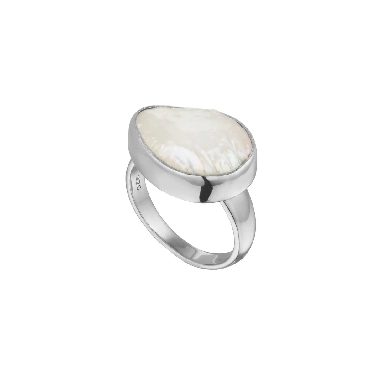 Murkani Of the Sea Baroque Pearl Ring Silver