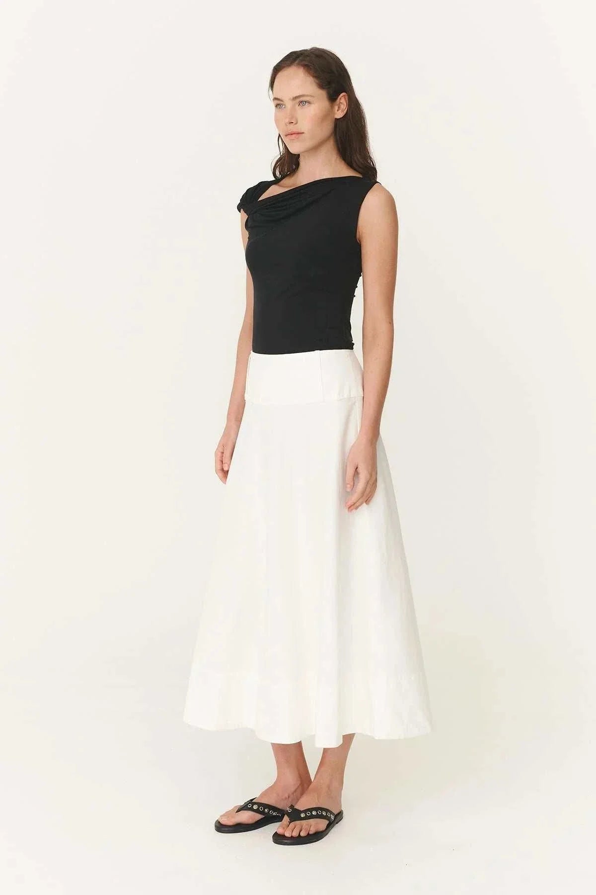 Rowie Anouk Midi Skirt Bone