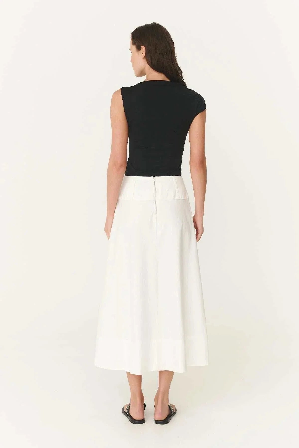 Rowie Anouk Midi Skirt Bone