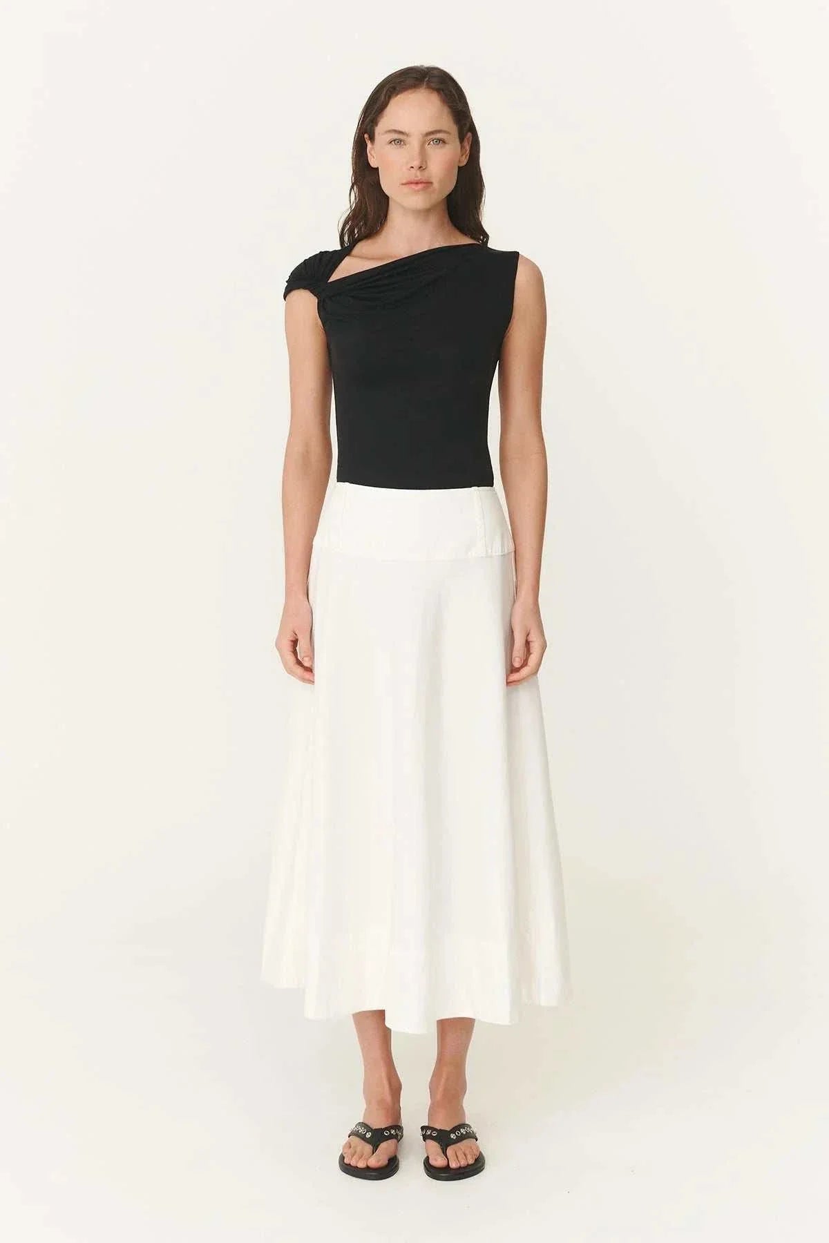 Rowie Anouk Midi Skirt Bone