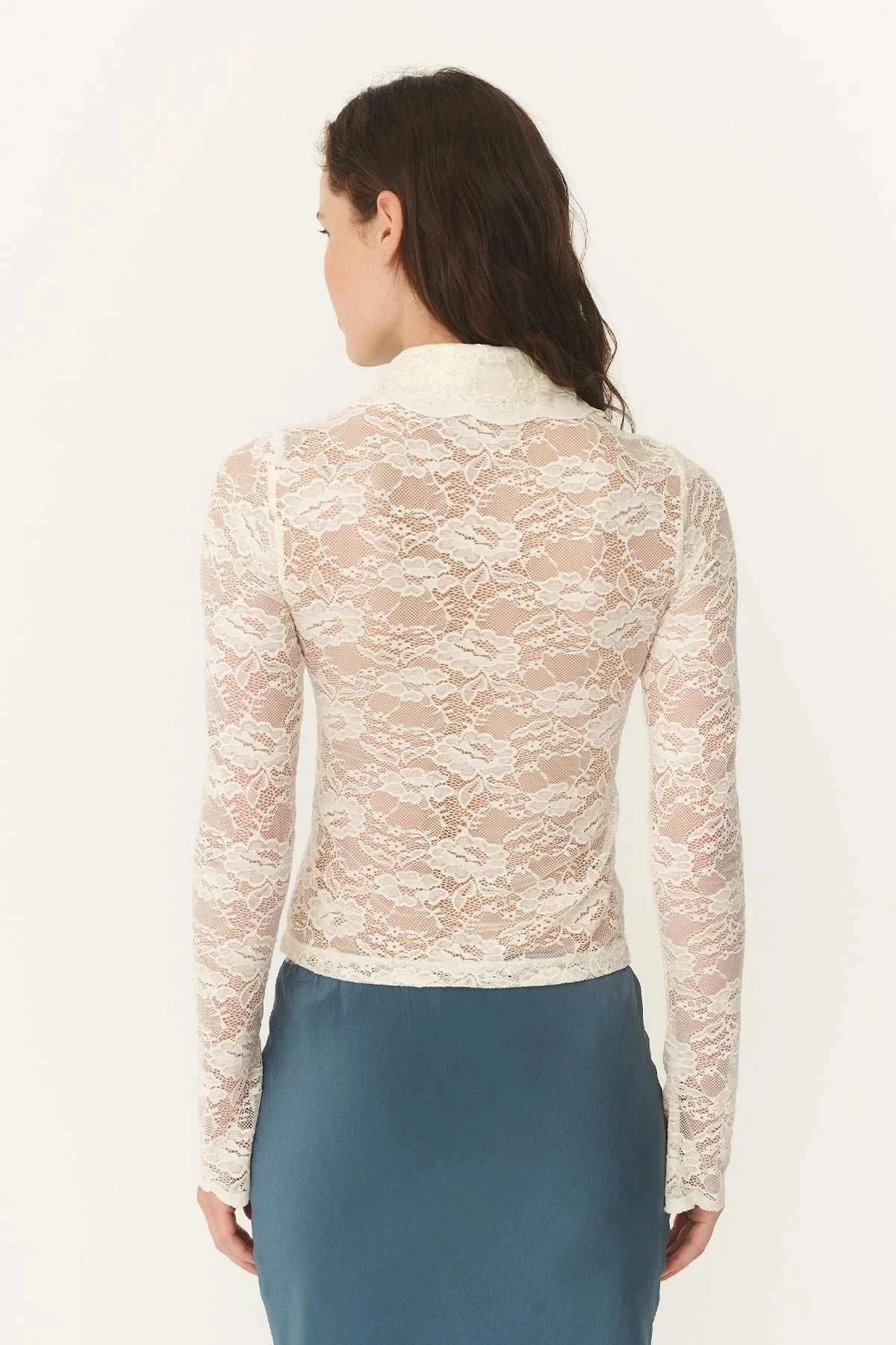 Rowie Charlotte Rose Lace Top Butter Creme 