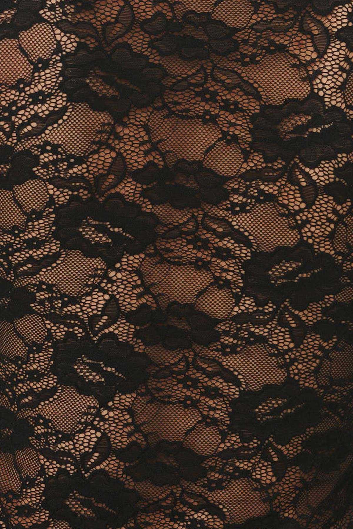 Rowie Charlotte Lace Top Noir