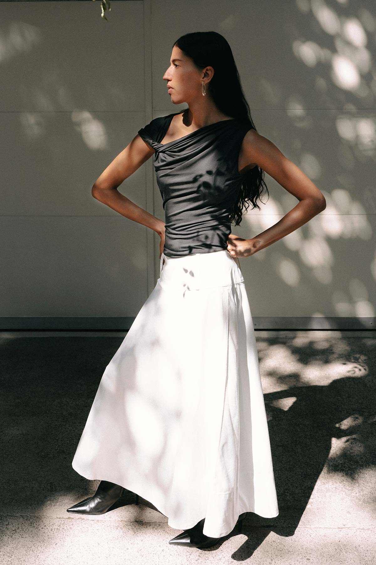 Rowie Elara Twist Top Noir