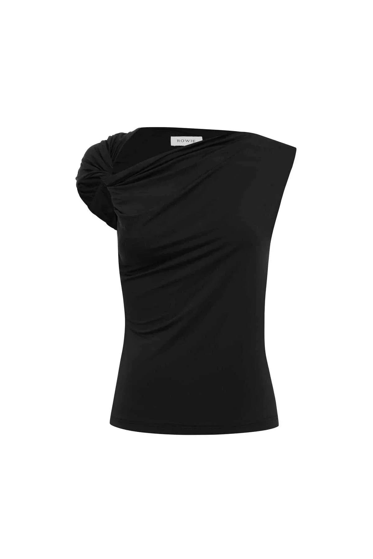 Rowie Elara Twist Top Noir