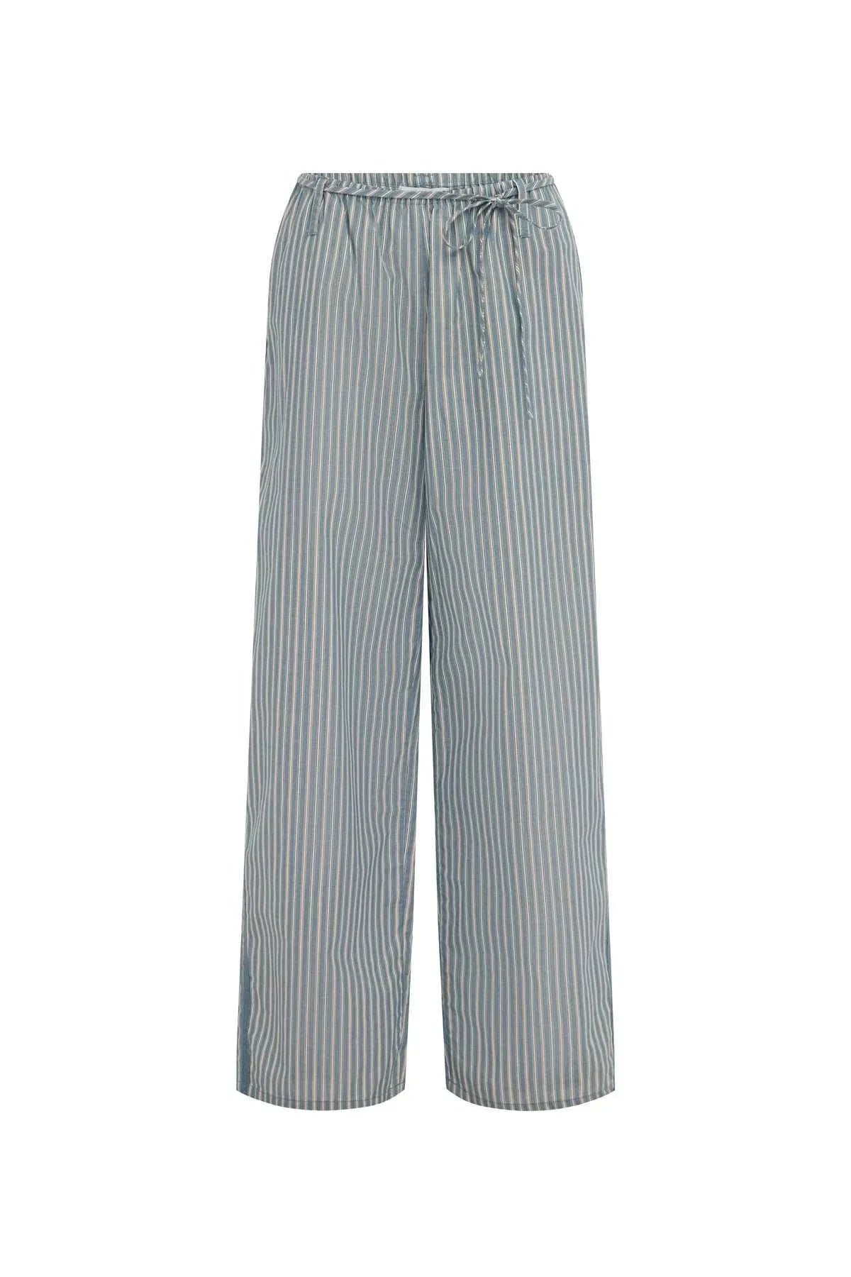 Rowie Gabe Lounge Pants Dusty Blue Stripe