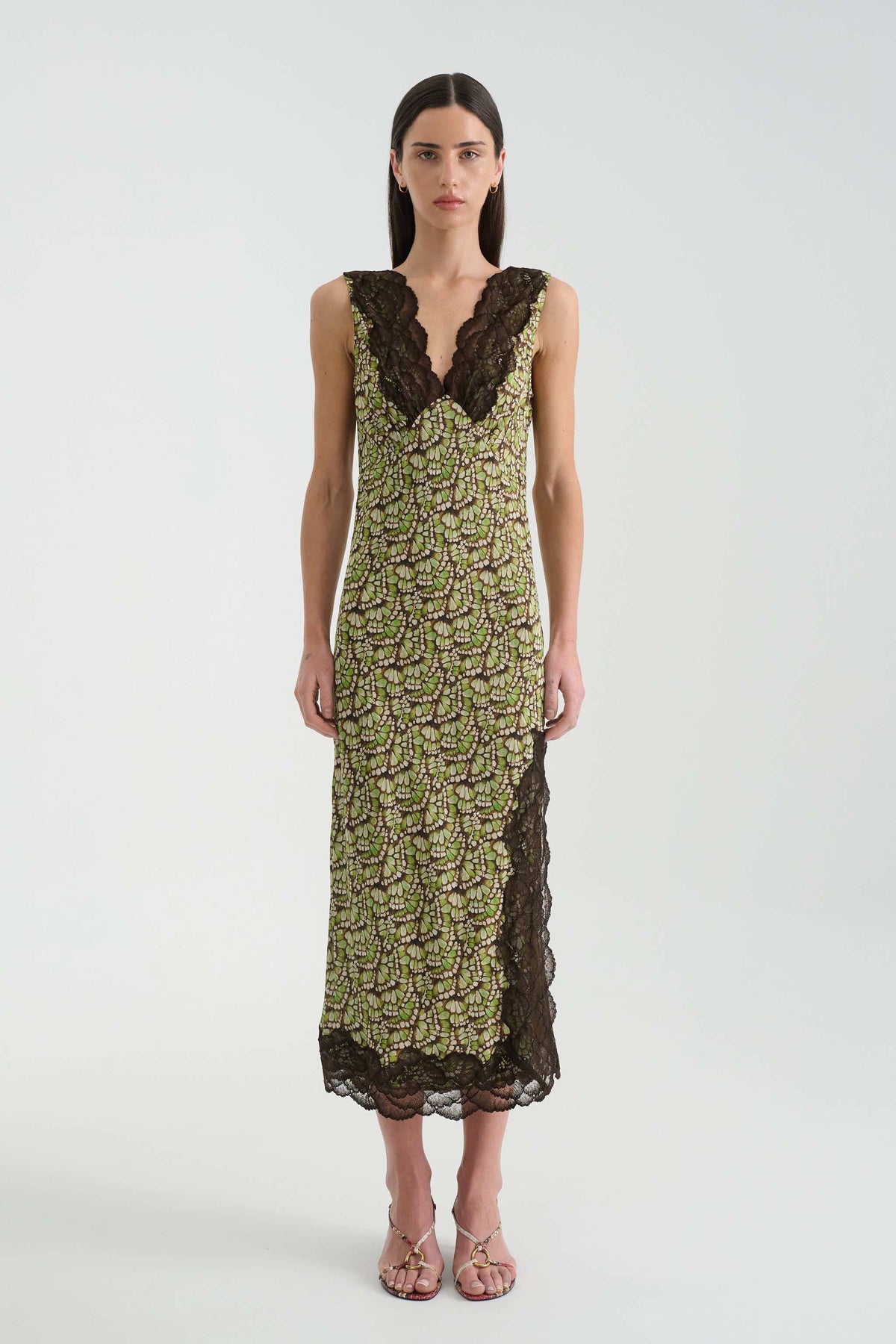 Rowie Annie Silk Midi Dress Papillon