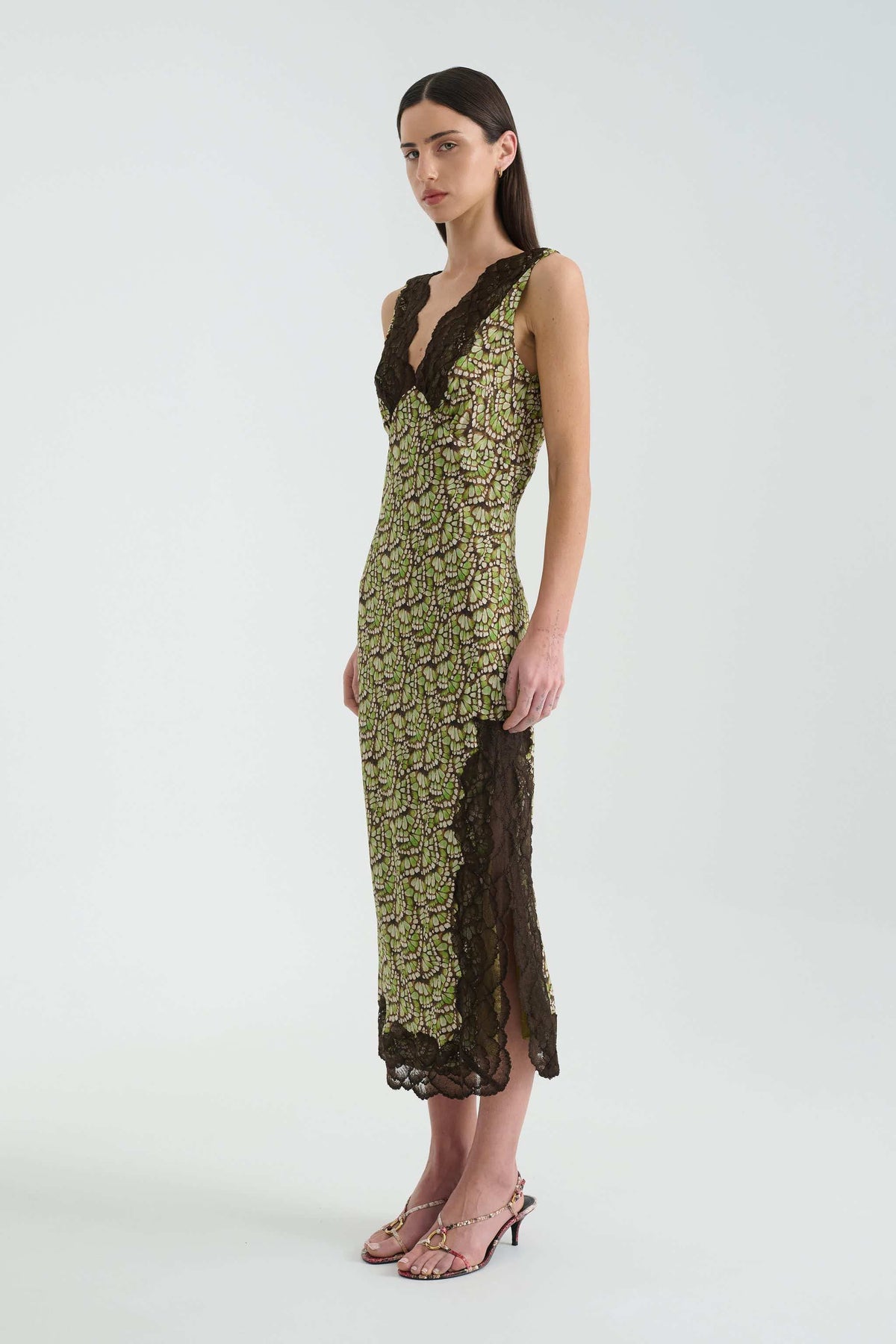 Rowie Annie Silk Midi Dress Papillon