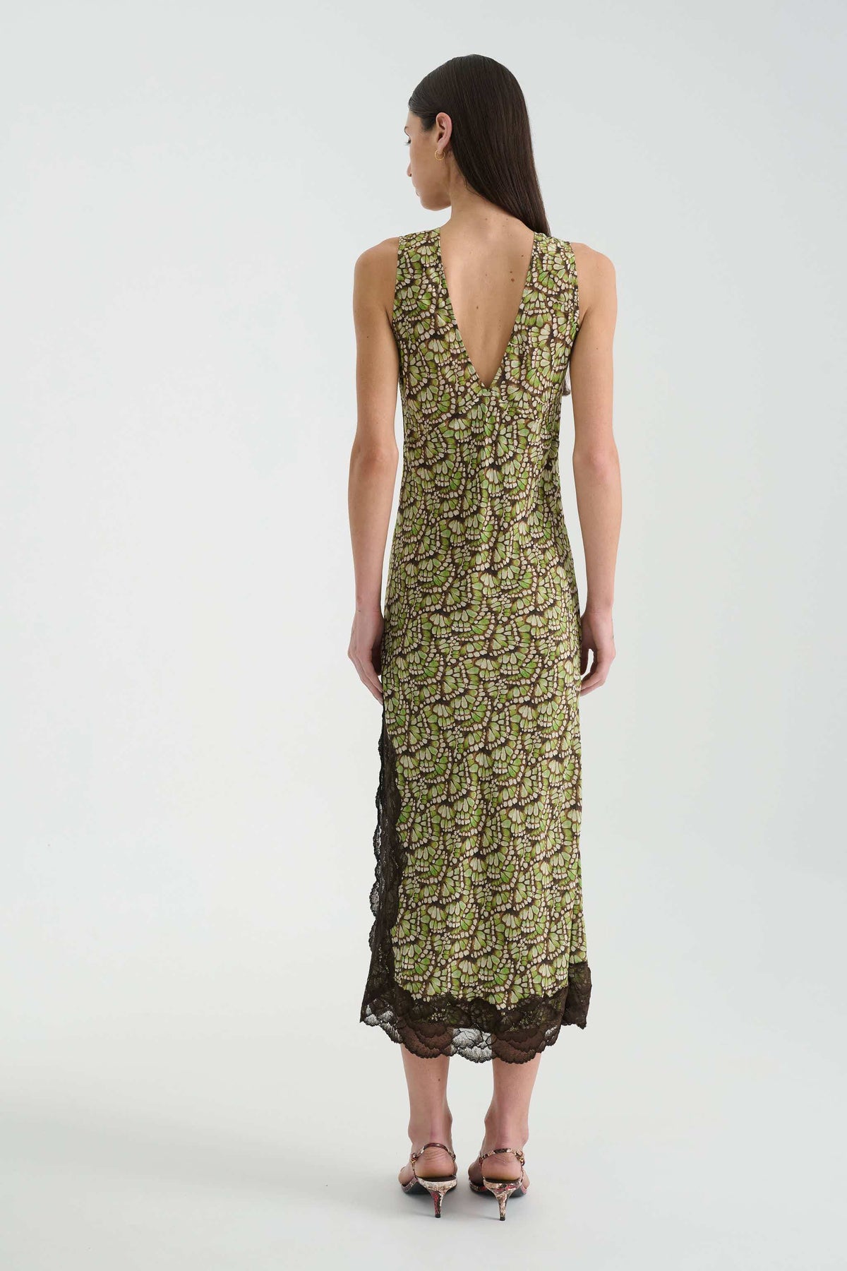 Rowie Annie Silk Midi Dress Papillon