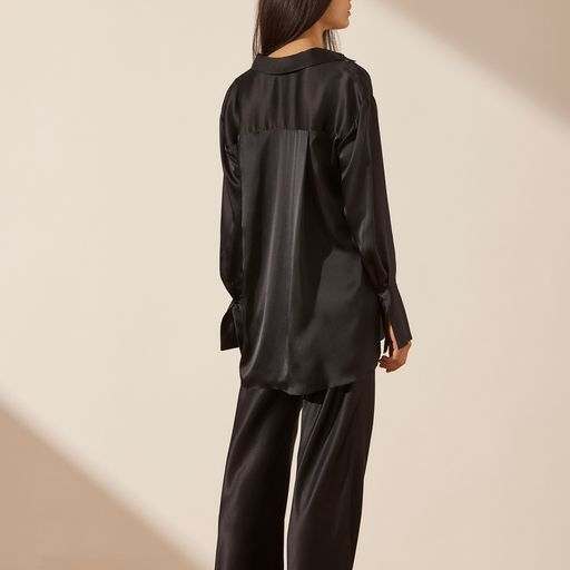 Shona Joy Silk Bias Cut Pant Black.